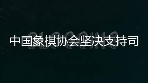 中国象棋协会坚决支持司法机关依法打击涉象棋行业的违法行为