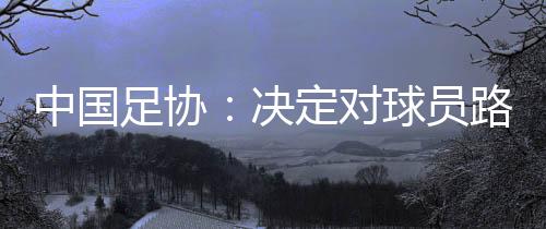 中国足协：决定对球员路俊伟停赛三场，罚款1.5万元